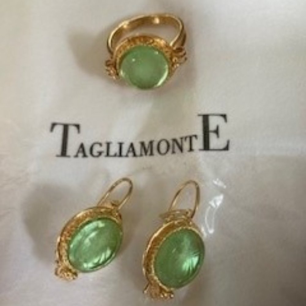 Tagliamonte Venetian Glass Bee and Earning set